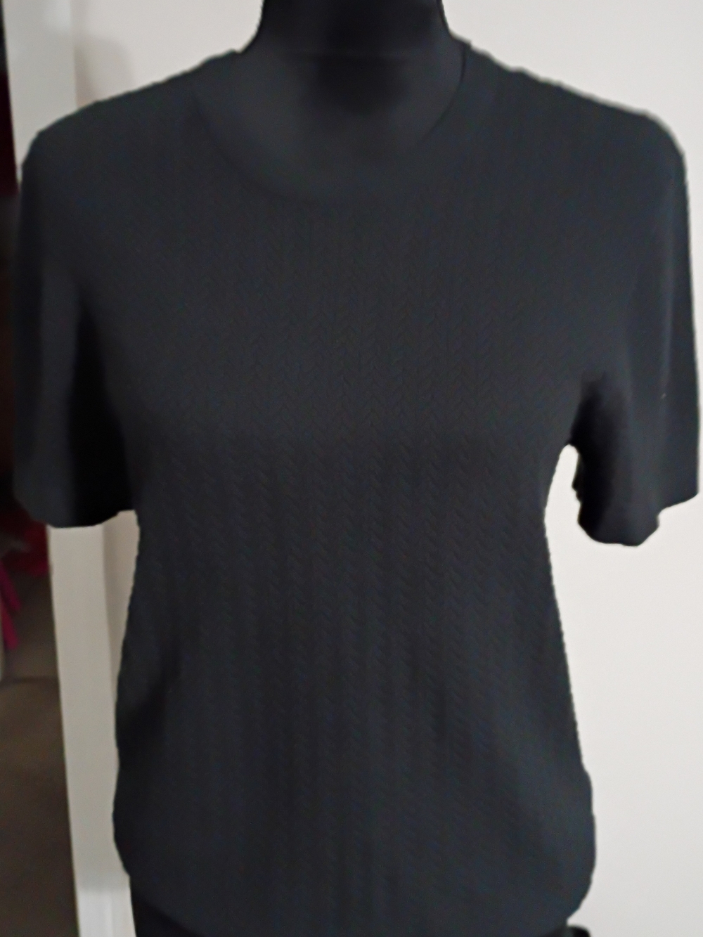 Abercrombie & Fitch Black Short-Sleeve Knit Top